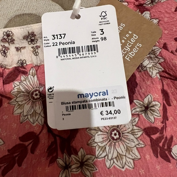 NWT MAYORAL TOP SIZE 3 - Picture 2 of 2